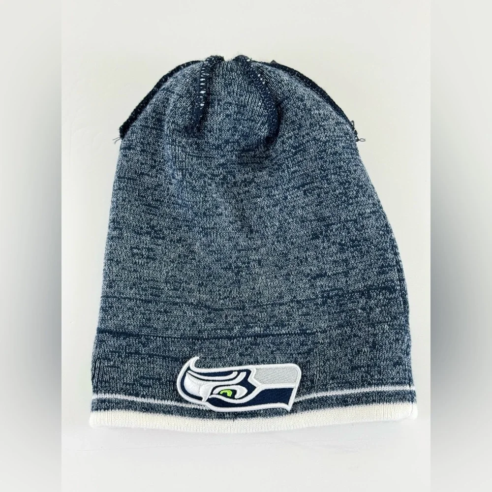 New Era NFL Seattle Seahawks striped Logo, Cuffed Beanie Skull Cap (Unisex)